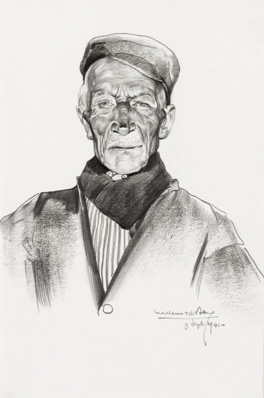 "Drawing. Portrait" by Willem van den Berg