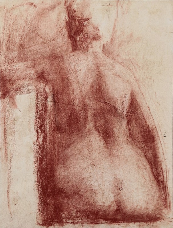 "Nud" by Petru Botnarenco, 2008, 400x500mm, sanguine on paper