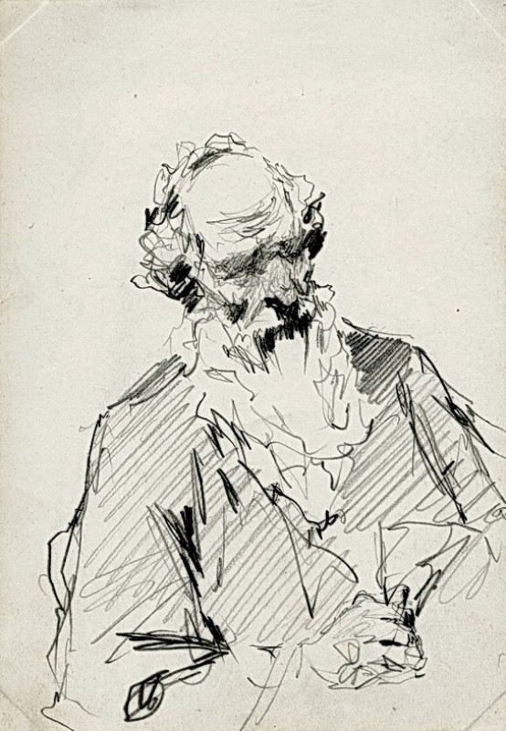 "Drawing. Portrait" by Stepan Fedorovitch Kolesnikoff
