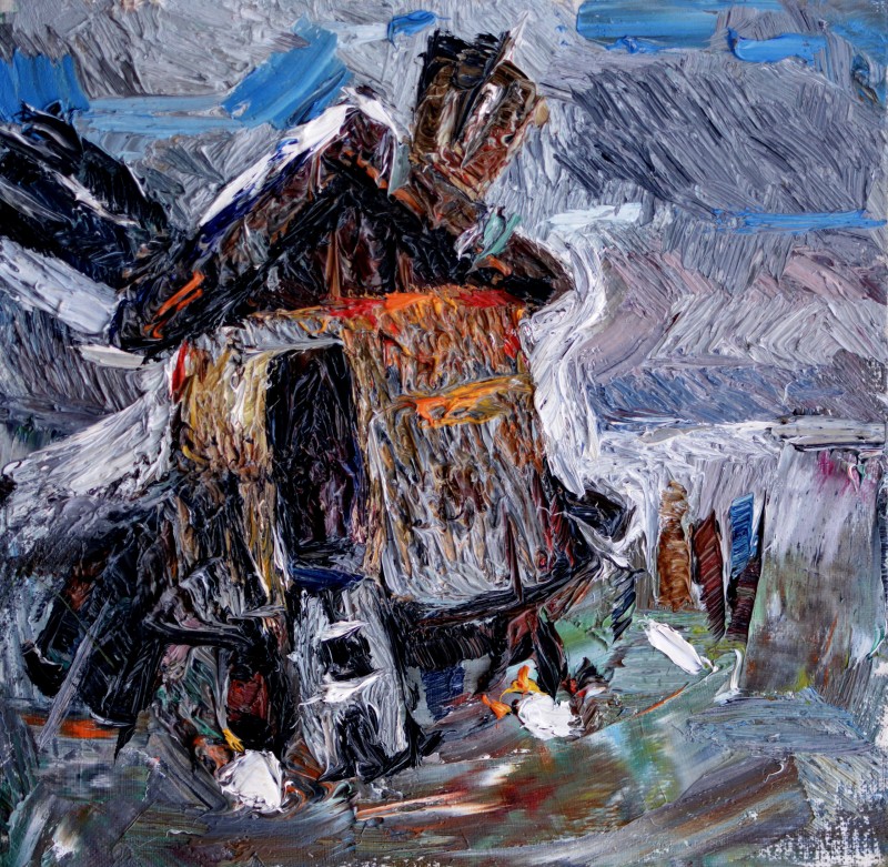 "Painting. Pleinair. Abstract. Long term" by Nina Apostol, 300x300mm, oil on canvas