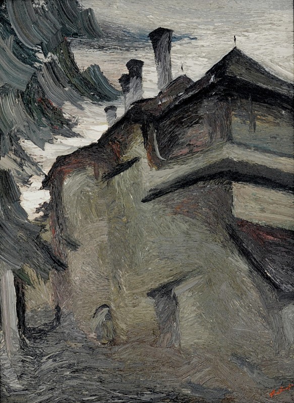 "Moldovița" by Anatol Ghimpu, 1999, 750x550mm, oil on canvas