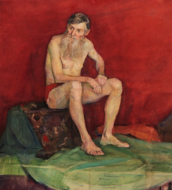 "Painting. Nude. Long term" by Ion Tăburță, 450x400mm, oil on canvas