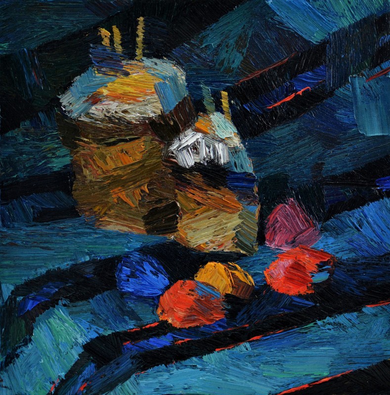 "Этюд. Натюрморт Пасхи" by Ион Голубей, 2017, 300x300mm, масло / холст
