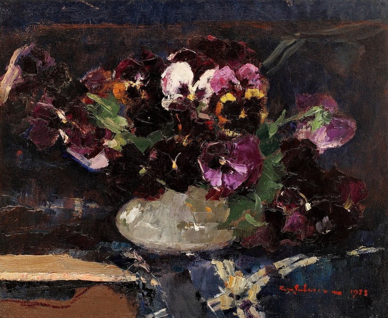 "Painting. Flowers" by Honoriu I. Cretulescu