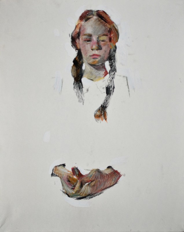 "Drawing. Figure" by Vitalie Golban, 500x400mm, pastel on paper