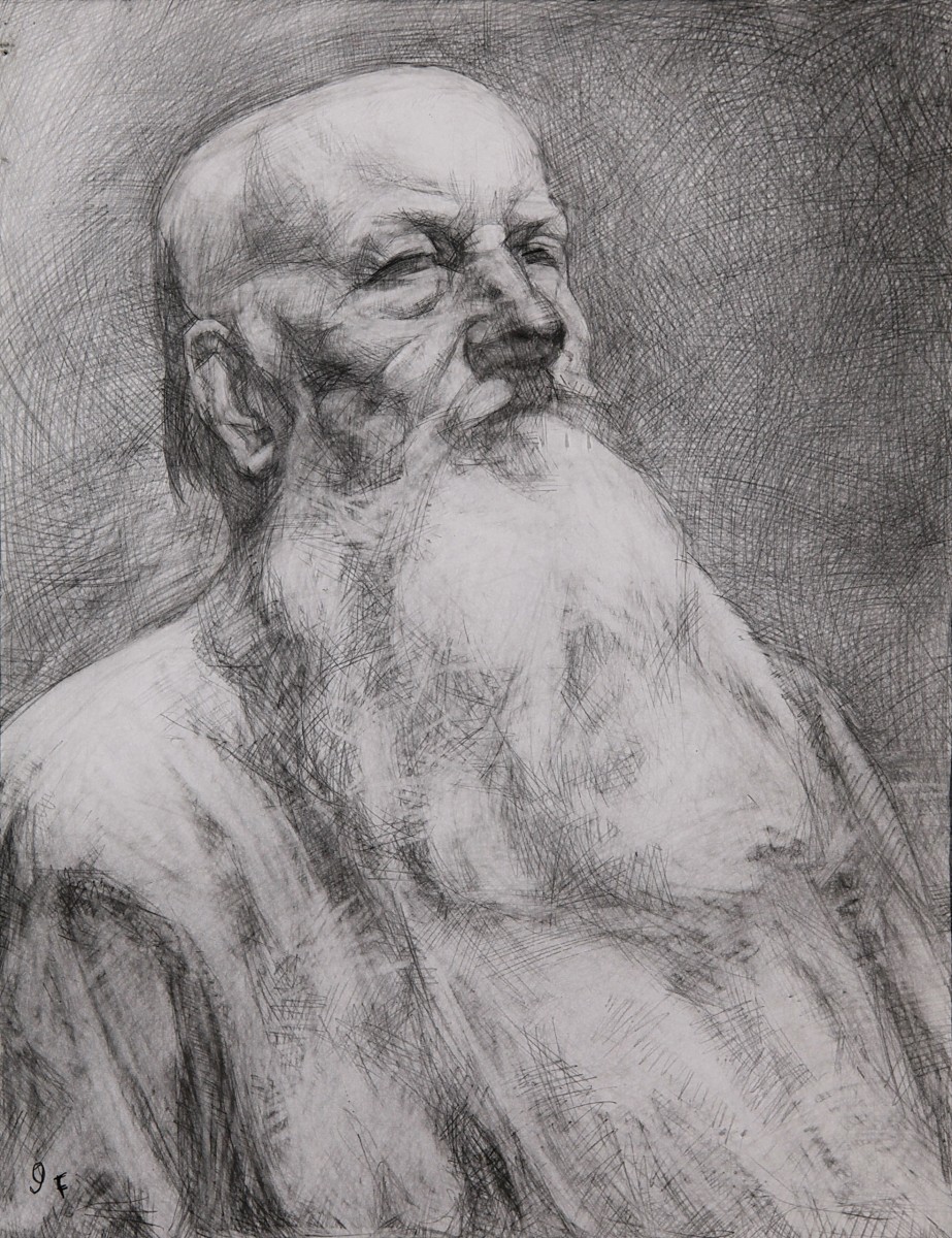"Portret" by Vasile Ignat, 2005, 450x500mm, creion pe hârtie