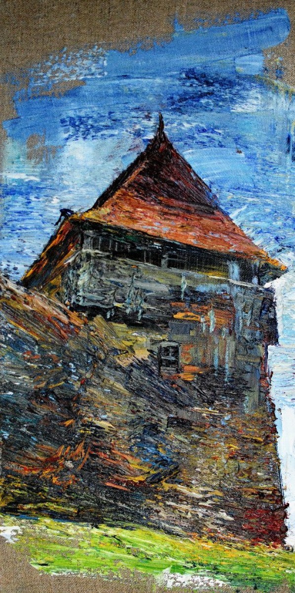 "Studiu. Turn" by Veaceslav Uzun, 2015, oil on canvas