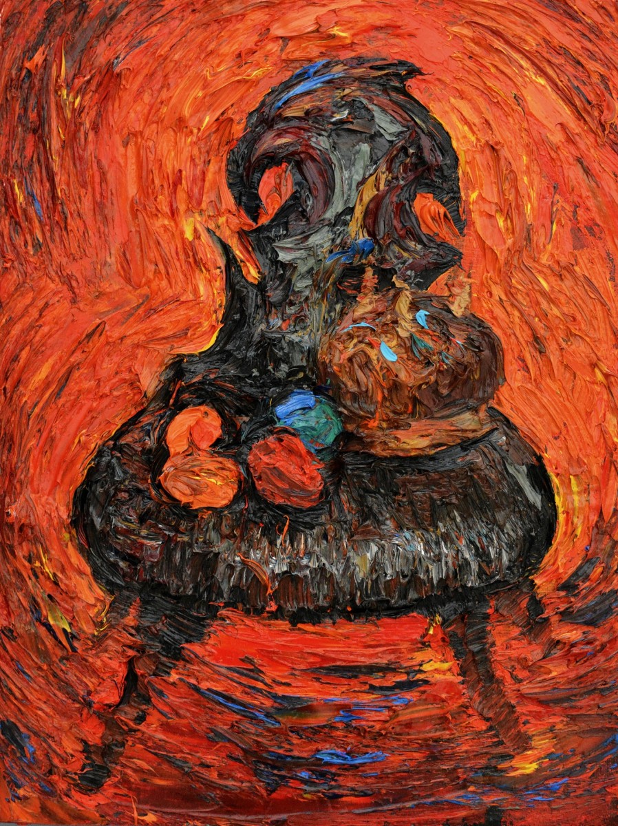 "Natură statică de Paști" by Ioan Postică, 2015, oil on canvas
