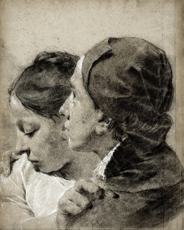 "Drawing. Portrait. People" by Giovanni Battista Piazzetta