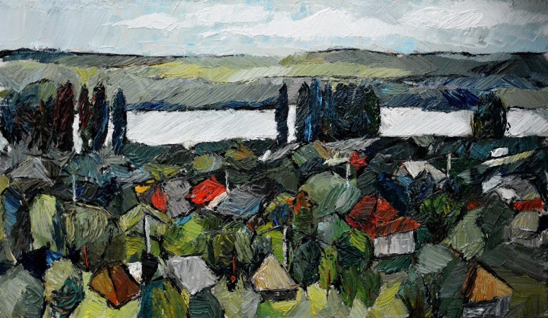 "Painting. Landscape. Pleinair. Pleinair moldova" by Arina Stahi, oil on canvas