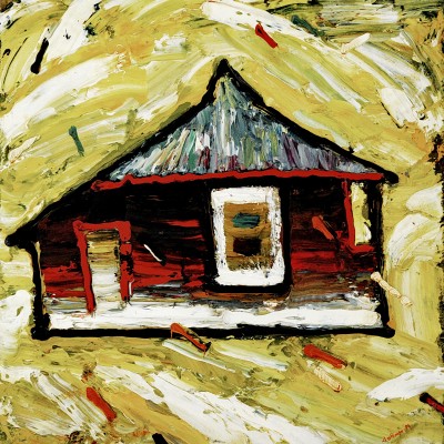"Дом. Молдовица" by Анатол Гимпу, 1993, 390x380mm, масло / холст