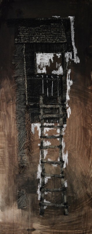 "Drawing. Etude. Pleinair. Long term" by Eduard Leahu, 720x300mm, Russian sauce on paper