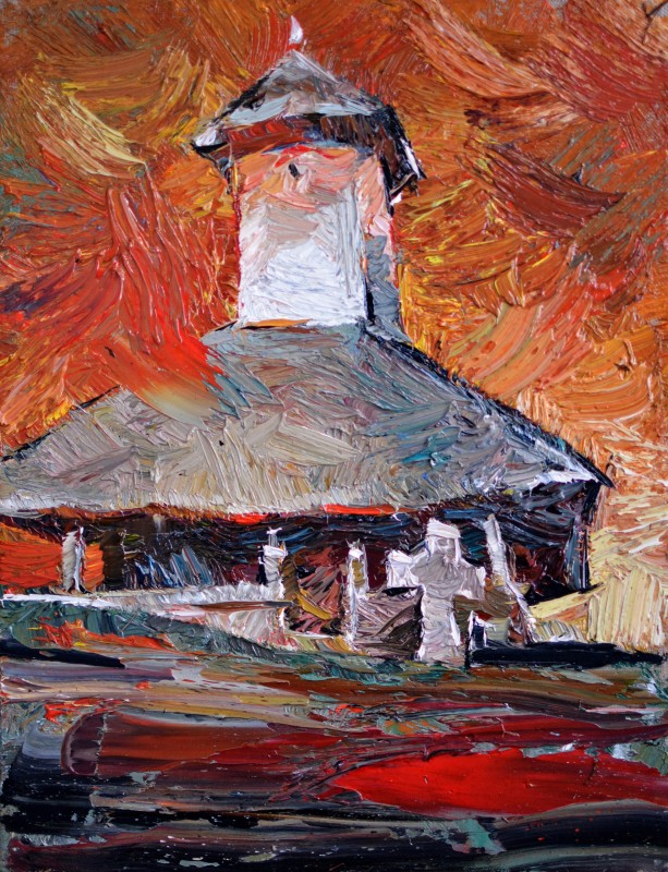 "Painting. Pleinair. Long term" by Doina Mîndrean, 420x320mm, oil on canvas