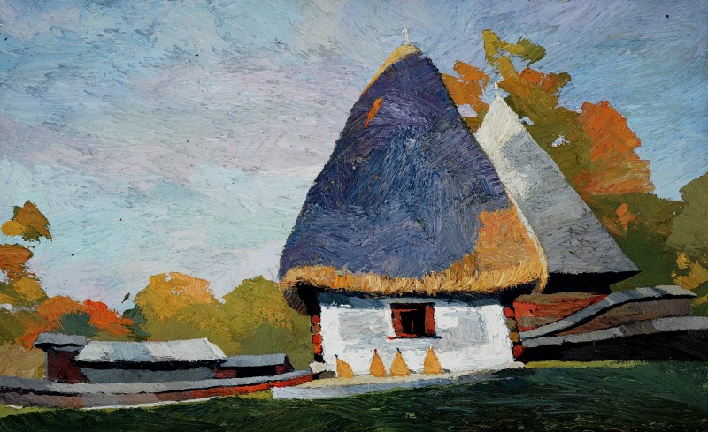 "Sibiu. România" by Anatol Ghimpu, 2010, 420x680mm, ulei pe pânză