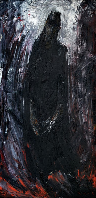 "Compoziție. Studiu" by Cristina Demian, 2015, 600x300mm, ulei pe pânză