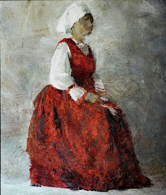 "Figură olandeză" by Ion Golubei, 2016, 620x520mm, ulei pe pânză