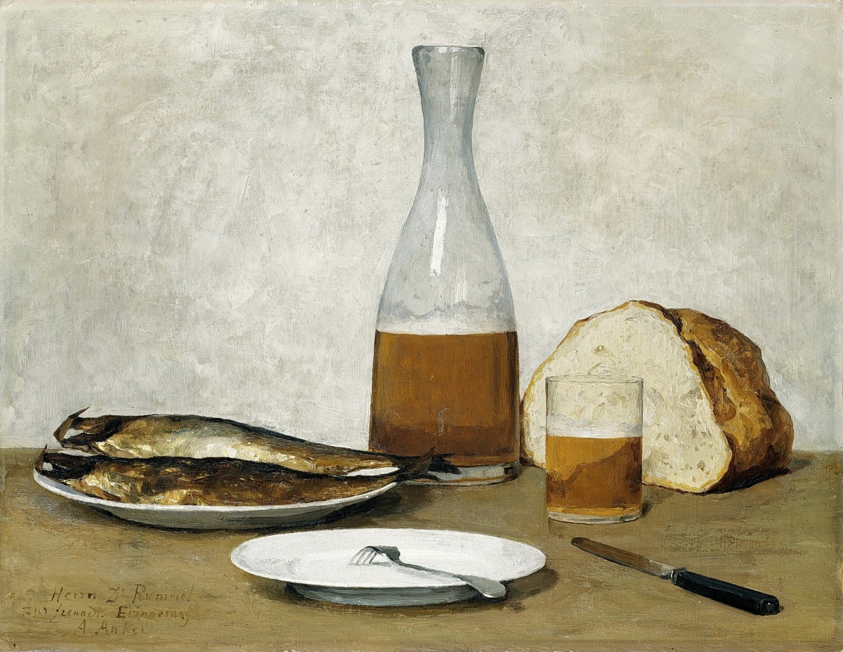 "Painting. Still life" by Albert Anker