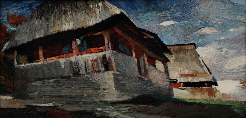 "Maramureș" by Anatol Ghimpu, 300x600mm, oil on canvas