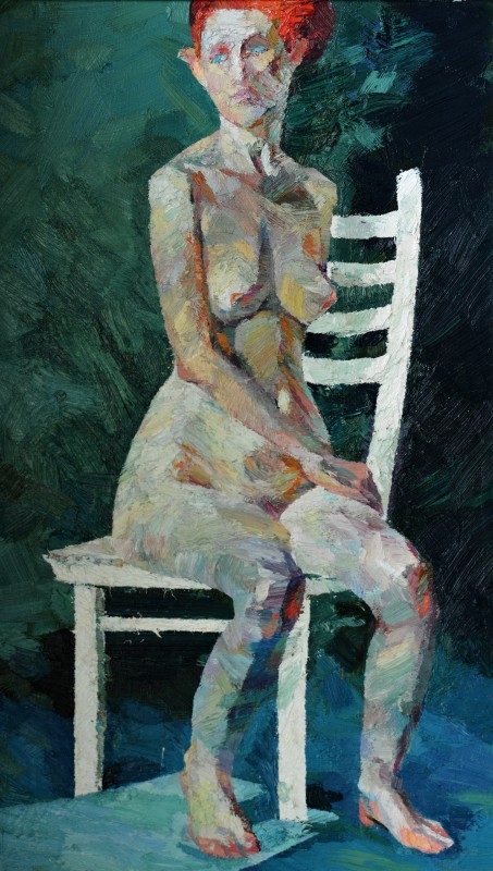 "Nud" by Carolina Leagul, 2011, 800x460mm, oil on canvas