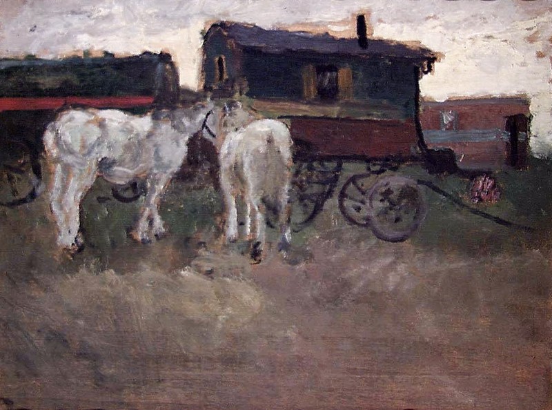 "Composition. Animals" by Frits Thaulow