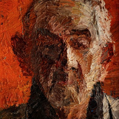 "Studiu. Portret" by Alexandra Clapatiuc, 2007, 250x300mm, oil on canvas