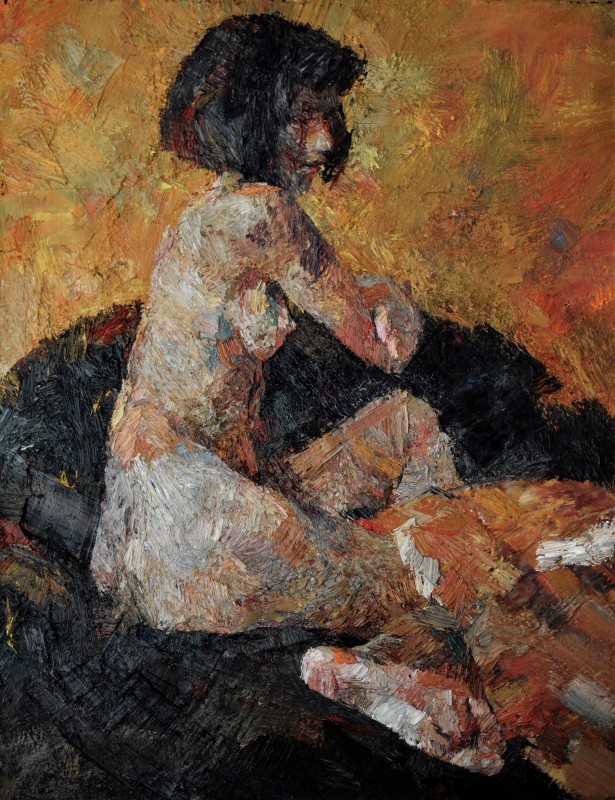 "Nud" by Ion Golubei, 2016, 680x520mm, ulei pe pânză