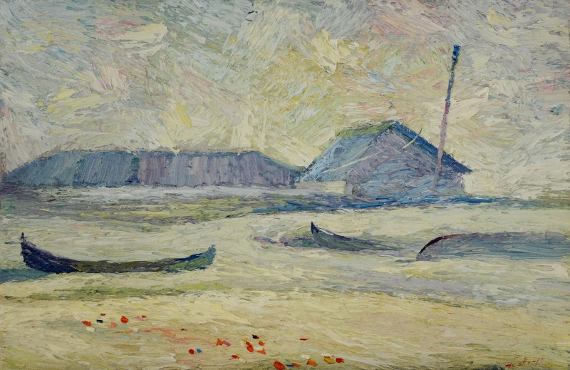 "Vilcovo" by Anatol Ghimpu, 1998, 400x600mm, ulei pe pânză