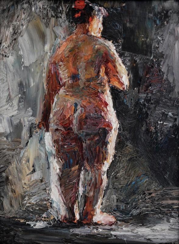 "Studiu. Nud" by Lia Aminov, 2005, 400x300mm, ulei pe pânză
