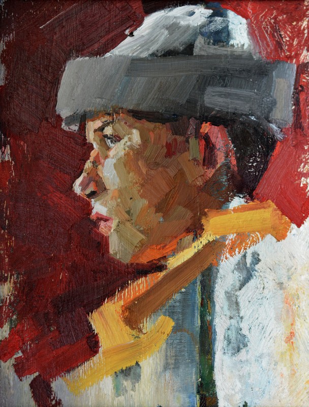 "Studiu. Portret" by Cătălin Graur, 2016, 300x400mm, ulei pe pânză