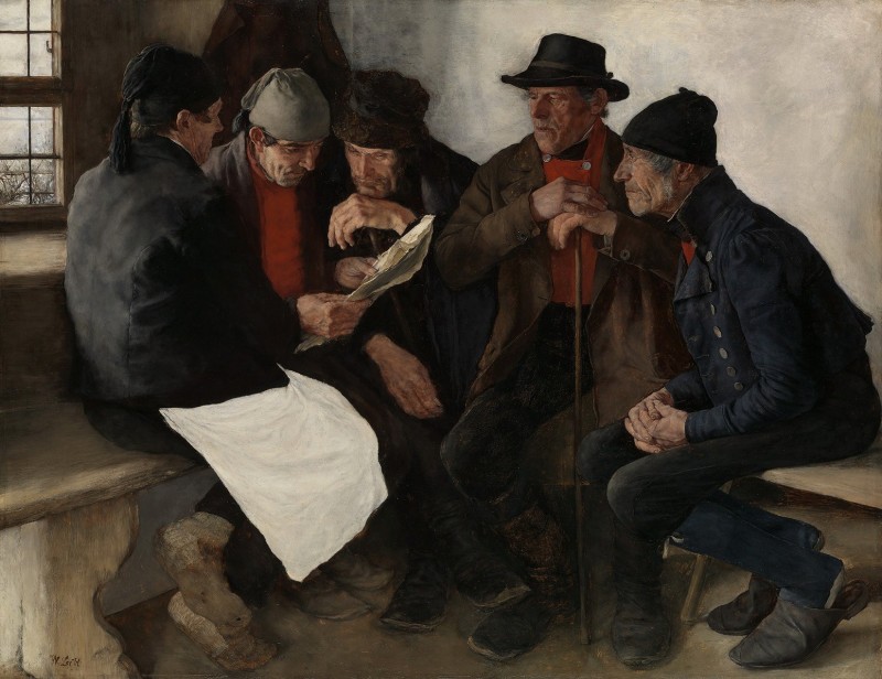 "Композиция. Люди" by Вилхелм Леибл