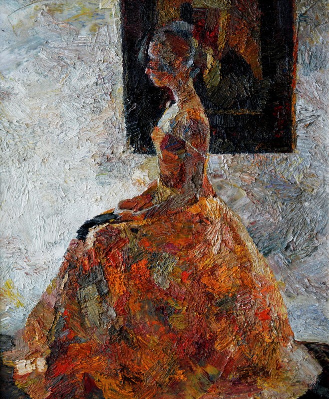 "Thematic figure" by Ion Golubei, 2016, 800x680mm, oil on canvas