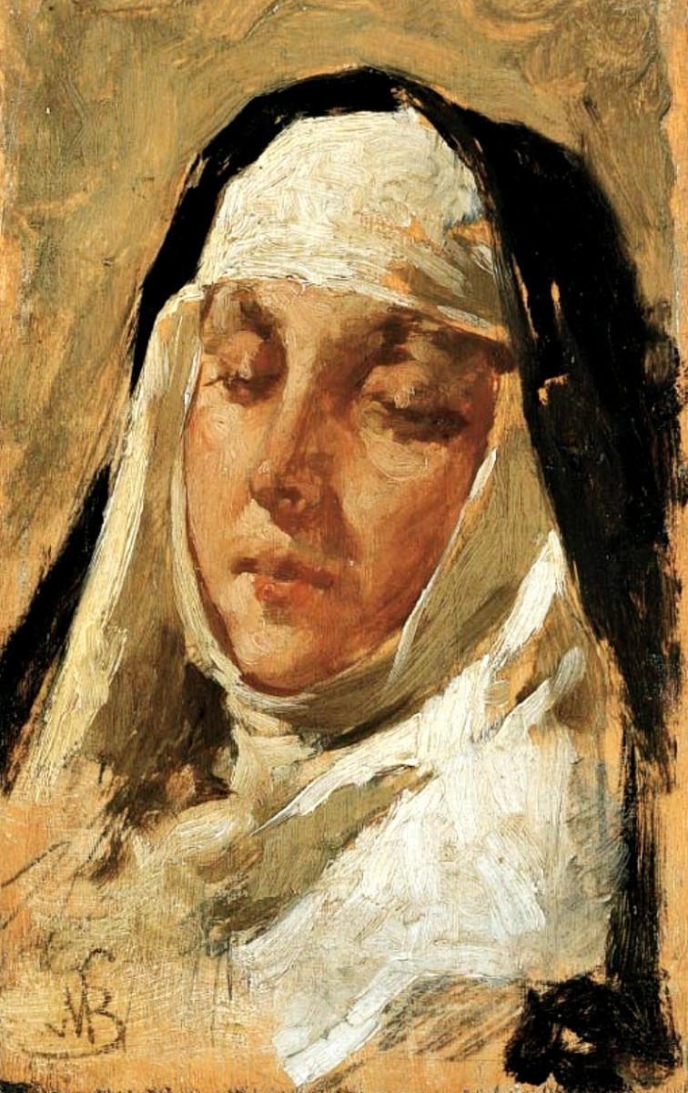 "Painting. Portrait" by Mosè Bianchi