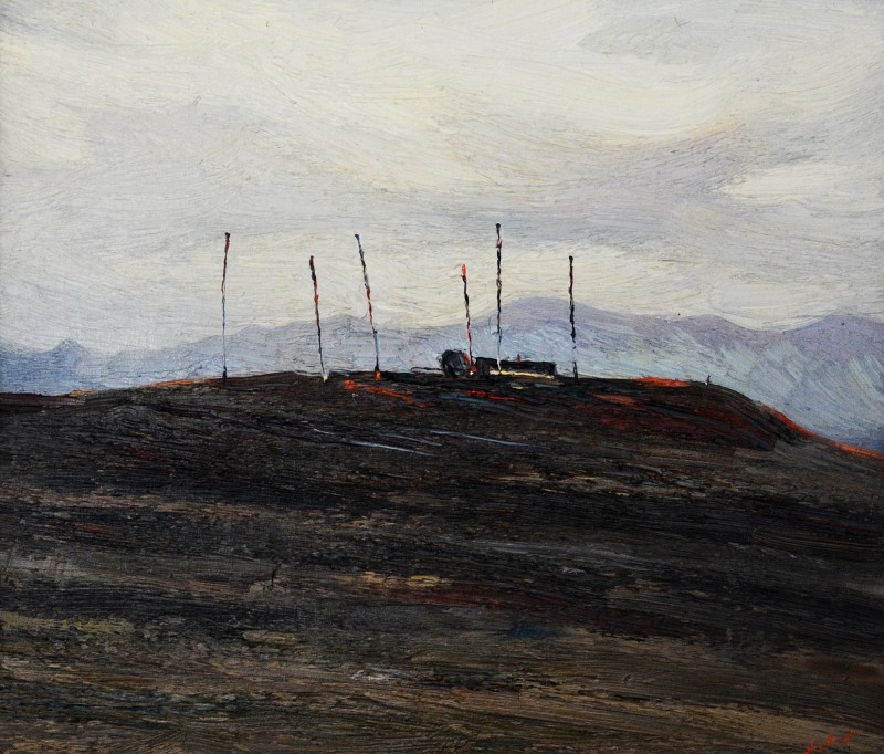 "Nebedag" by Anatol Ghimpu, 2000, 600x620mm, ulei pe pânză