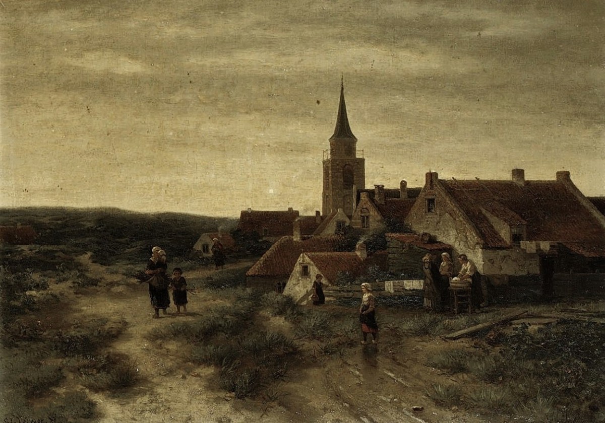 "Painting. Fortresses and churches" by Salomon Verveer