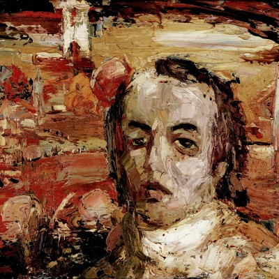 "Autoportret" by Anatol Ghimpu, 430x570mm, ulei pe pânză