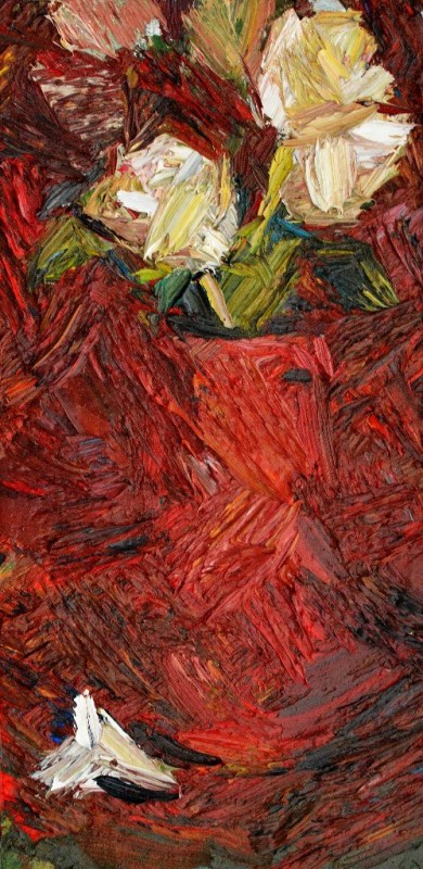 "Studiu. Natură statică cu flori" by Cezar Ciobanu, 2013, oil on canvas