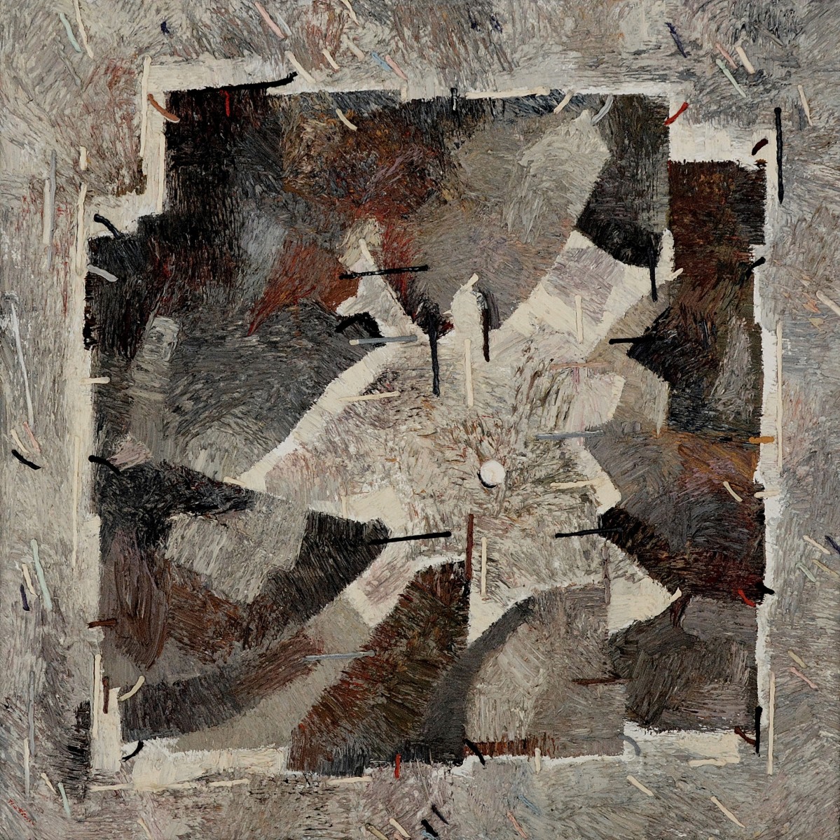 "Etude" by Anatol Ghimpu, 2001, 950x950mm, oil on canvas