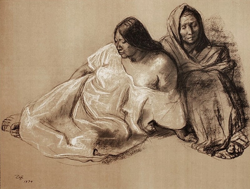 "Drawing. People" by Francisco Zúñiga