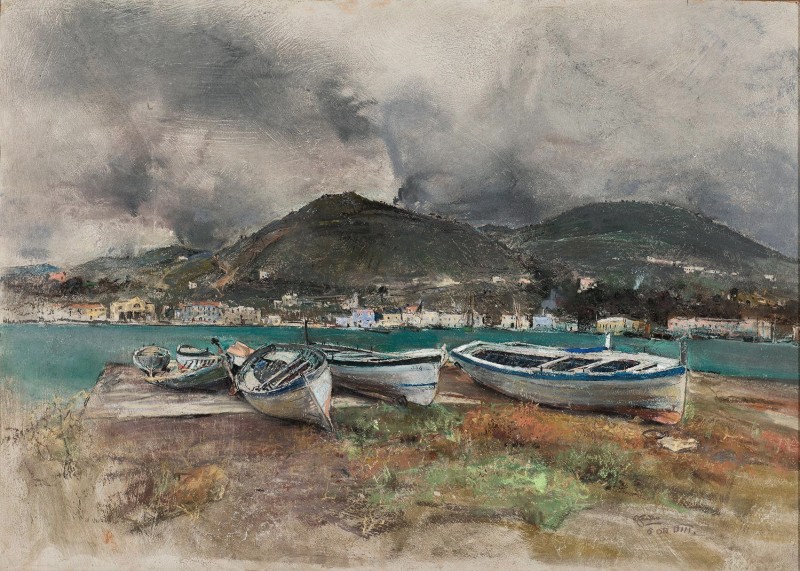 "Pictură. Peisaj maritim" by Giuseppe Casciaro