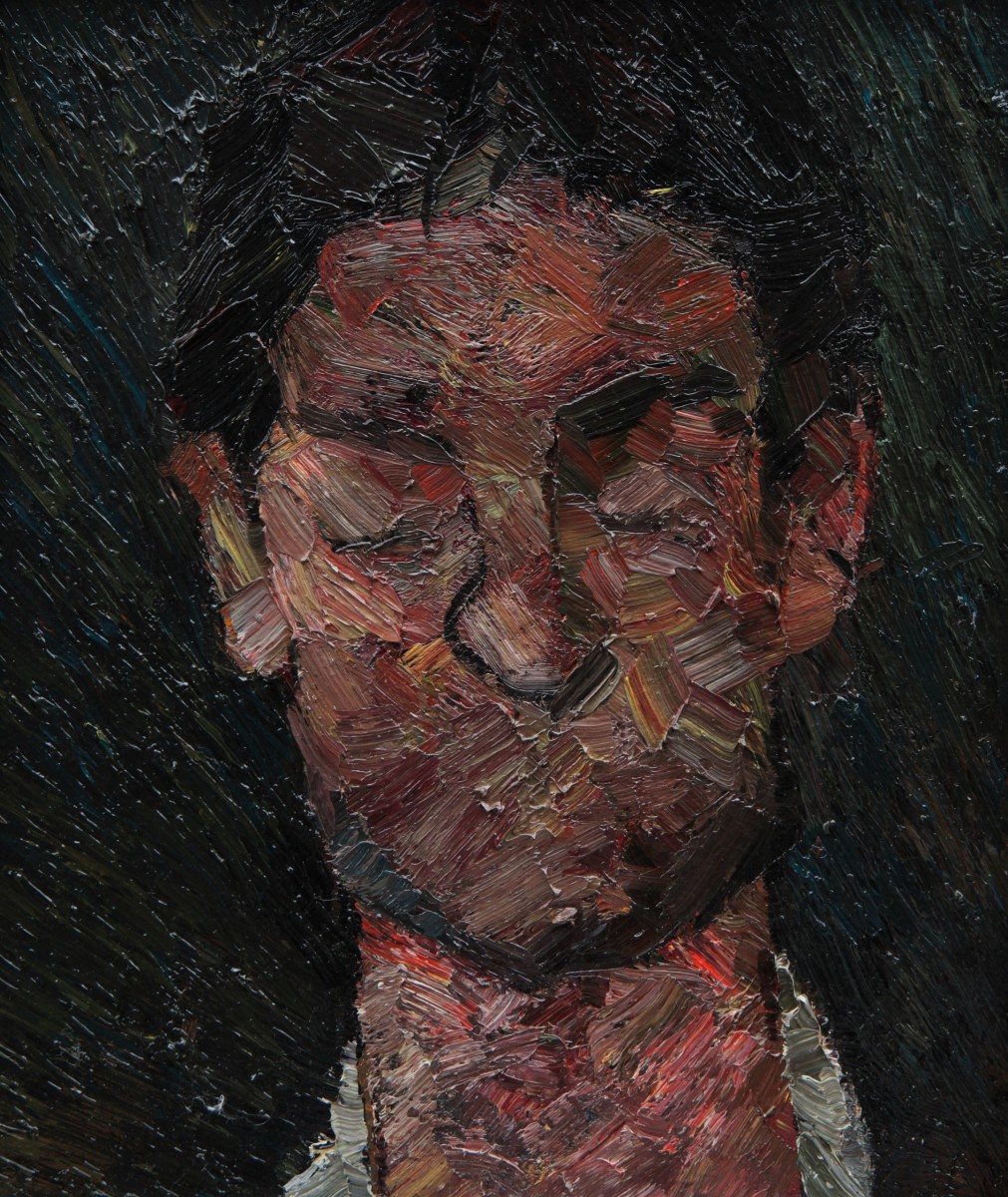 "Studiu. Portret" by Olga Ilieș, 1999, 360x300mm, ulei pe pânză