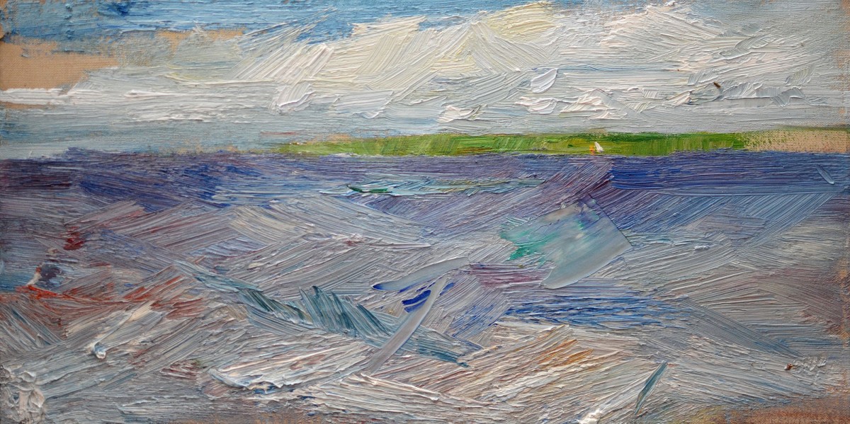 "Motiv. Oxentea" by Andriana Popodneac, 2017, 300x600mm, ulei pe pânză