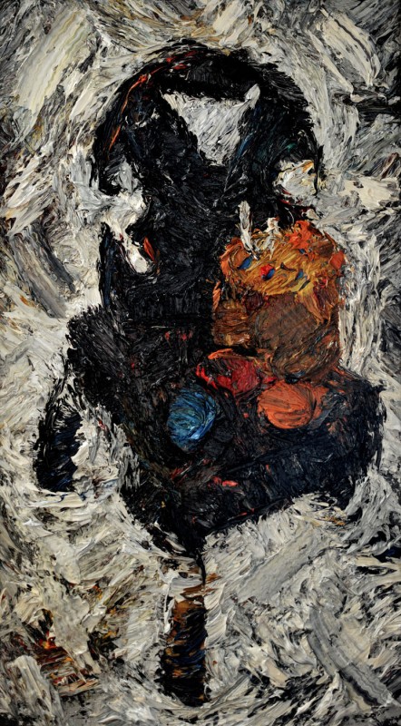 "Studiu. Natură statică de Paști" by Alexandru Bodrug, 2015, 520x320mm, oil on canvas