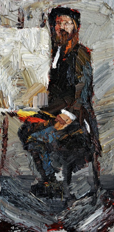 "Studiu. Figură" by Maia Doina, 2016, 200x400mm, oil on canvas