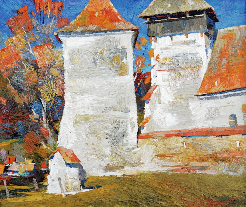 "Painting. Pleinair. Pleinair romania" by Anatol Ghimpu, oil on canvas