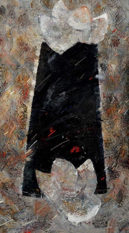 "Ispită (Temptation)" by Anatol Ghimpu, 2002, 1200x680mm, oil on canvas