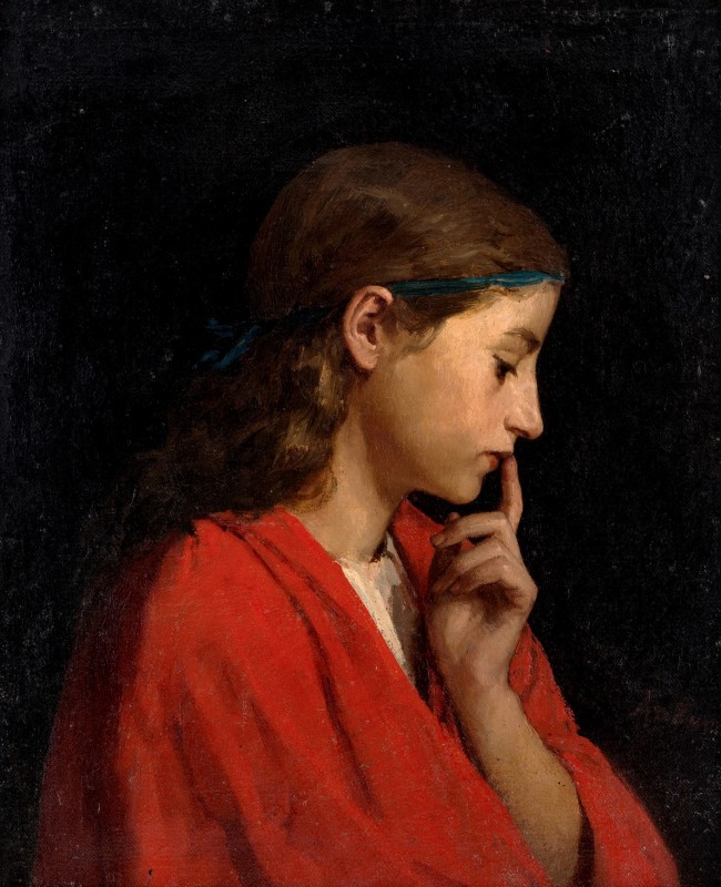 "Painting. Portrait" by Albert Anker