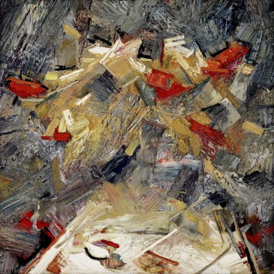 "Etude. Flowers" by Anatol Ghimpu, 1996, 550x500mm, oil on canvas
