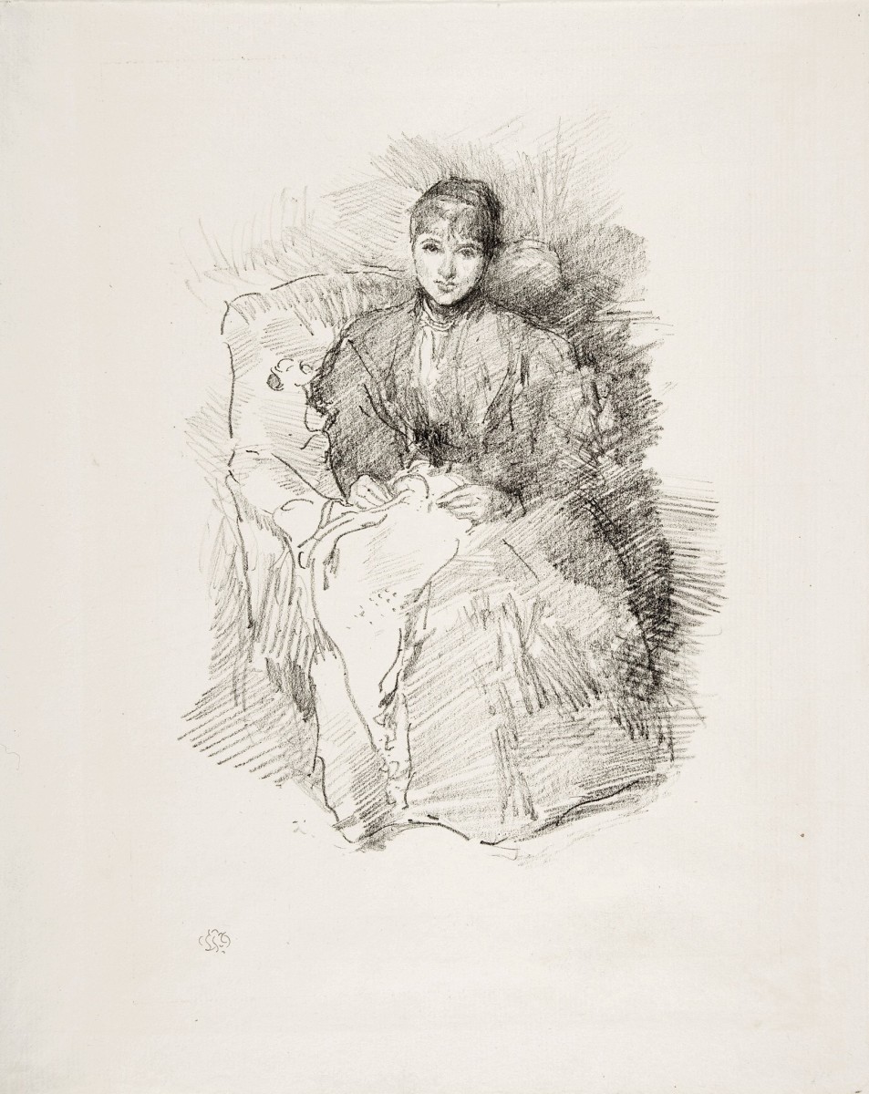 "Desen. Figură / semifigură" by James Abbott McNeill Whistler