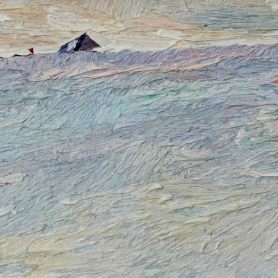 "Etude" by Anatol Ghimpu, 2018, 200x500mm, oil on canvas