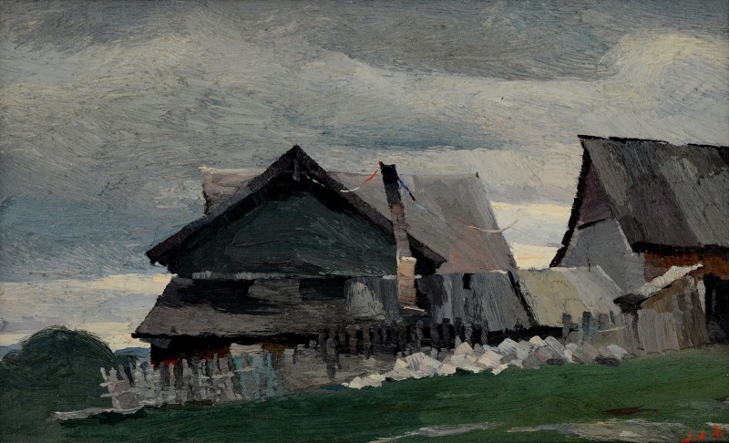 "Etude. Moldovița" by Анатол Гимпу, 1999, 420x680mm, масло / холст